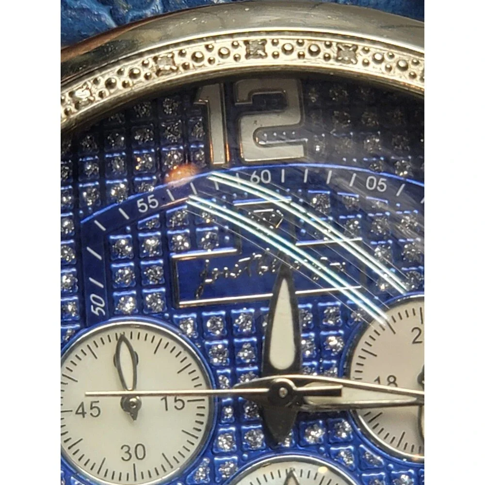 Men's Diamond Watch by Just Bling By RB JB-786-001 Rare Needs Battery